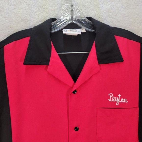 Crusin USA Bowling Shirt High Roller Collared Unique 2012 Short Sleeve Button Up - Picture 2 of 16